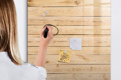 Magnetická psací tabule Poznámka deska na dřevěném pozadí