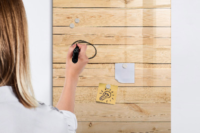 Magnetická psací tabule Poznámka deska na dřevěném pozadí