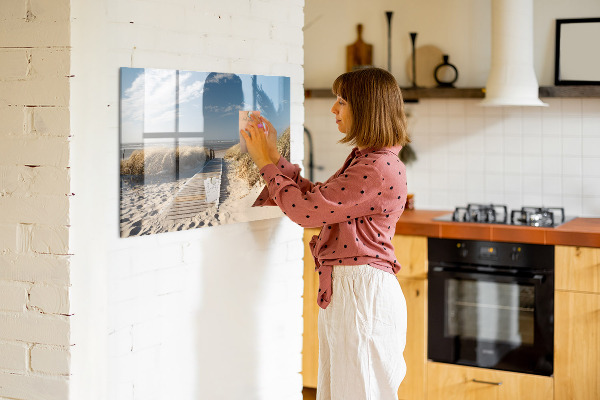 Magnetická psací tabule Pláž, vzpomínky a kreativita na fotografiích