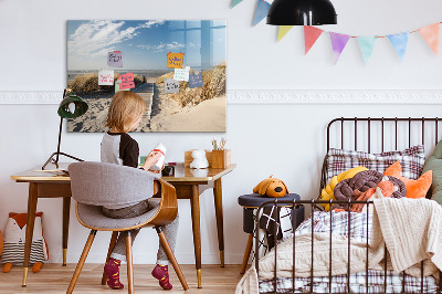 Magnetická psací tabule Pláž, vzpomínky a kreativita na fotografiích