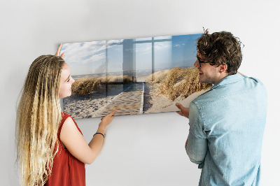 Magnetická psací tabule Pláž, vzpomínky a kreativita na fotografiích