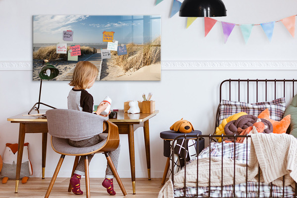 Magnetická psací tabule Pláž, vzpomínky a kreativita na fotografiích