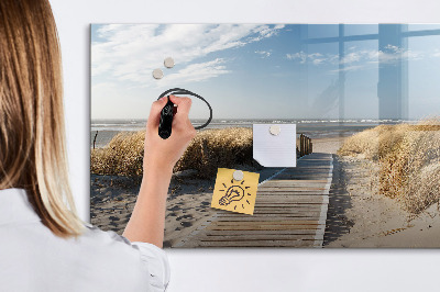 Magnetická psací tabule Pláž, vzpomínky a kreativita na fotografiích