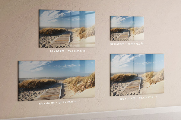 Magnetická psací tabule Pláž, vzpomínky a kreativita na fotografiích