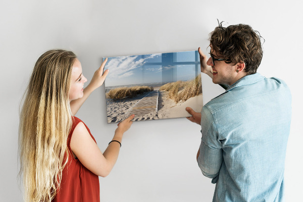Magnetická psací tabule Pláž, vzpomínky a kreativita na fotografiích