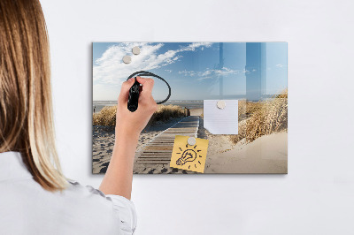 Magnetická psací tabule Pláž, vzpomínky a kreativita na fotografiích