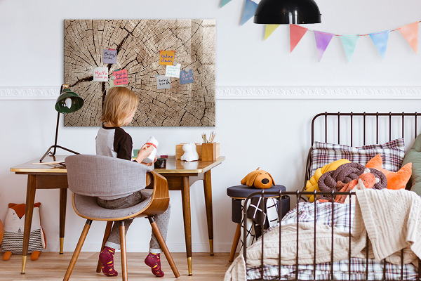 Popisovatelná magnetická tabule Přírodní design s prostorem pro fotografie