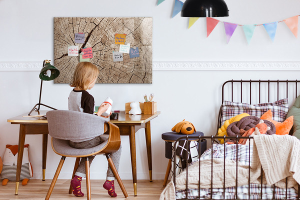Popisovatelná magnetická tabule Přírodní design s prostorem pro fotografie