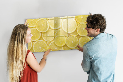 Magnetická psací tabule Citronový motiv s fotografiemi a doplňky