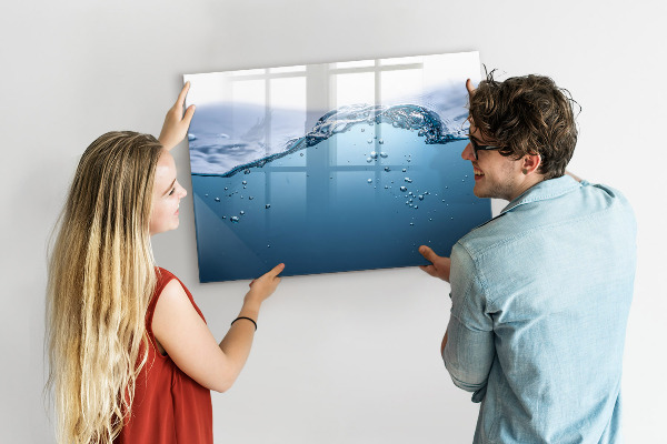 Magnetická psací tabule Vodní pozadí s fotografiemi a doplňky