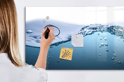 Magnetická psací tabule Vodní pozadí s fotografiemi a doplňky