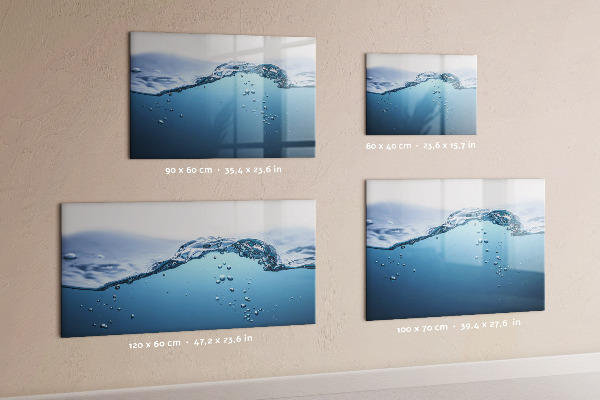 Magnetická psací tabule Vodní pozadí s fotografiemi a doplňky