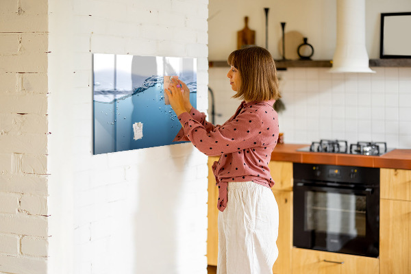 Magnetická psací tabule Vodní pozadí s fotografiemi a doplňky