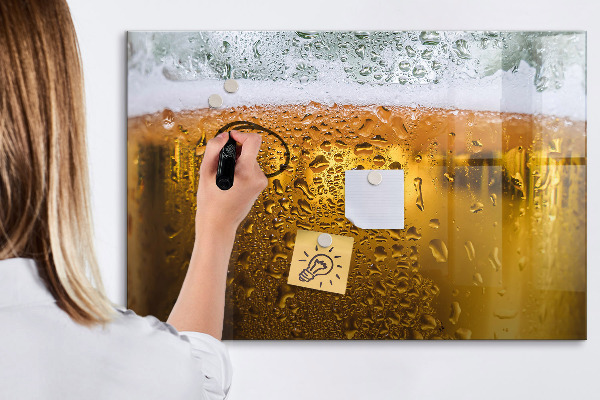 Popisovatelná magnetická tabule Studené pivo s osobními vzpomínkami