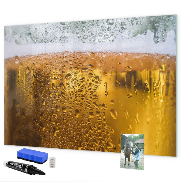Popisovatelná magnetická tabule Studené pivo s osobními vzpomínkami