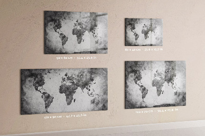 Popisovatelná magnetická tabule Mapa světa s osobními fotografiemi