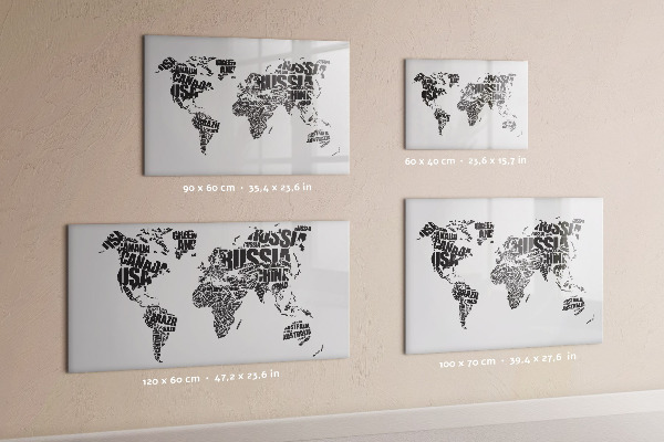 Magnetická psací tabule Mapa světa s osobními vzpomínkami