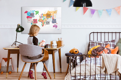 Popisovatelná magnetická tabule Svět v barevných slovech a fotografiích