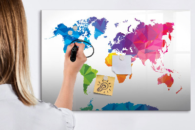 Popisovatelná magnetická tabule Barevná mapa pro fotografie a poznámky