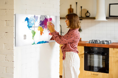 Popisovatelná magnetická tabule Barevná mapa pro fotografie a poznámky