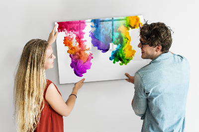 Magnetická psací tabule Barevné mraky s osobními fotografiemi