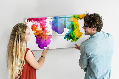 Magnetická psací tabule Barevné mraky s osobními fotografiemi