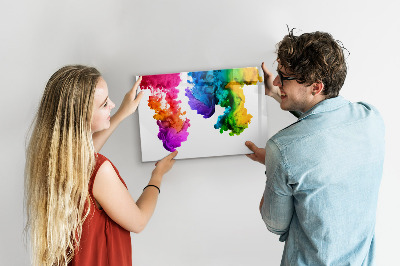 Magnetická psací tabule Barevné mraky s osobními fotografiemi