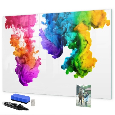 Magnetická psací tabule Barevné mraky s osobními fotografiemi