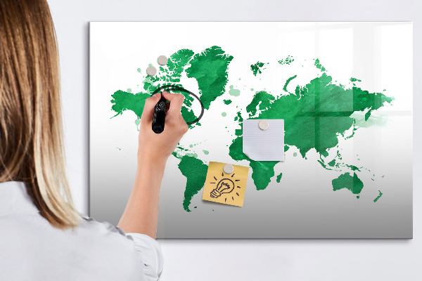 Popisovatelná magnetická tabule Interaktivní mapa pro cestovní vzpomínky