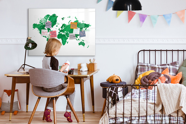 Popisovatelná magnetická tabule Interaktivní mapa pro cestovní vzpomínky