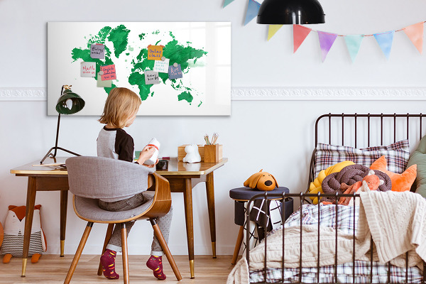 Popisovatelná magnetická tabule Interaktivní mapa pro cestovní vzpomínky