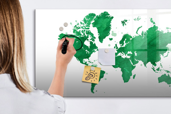 Popisovatelná magnetická tabule Interaktivní mapa pro cestovní vzpomínky