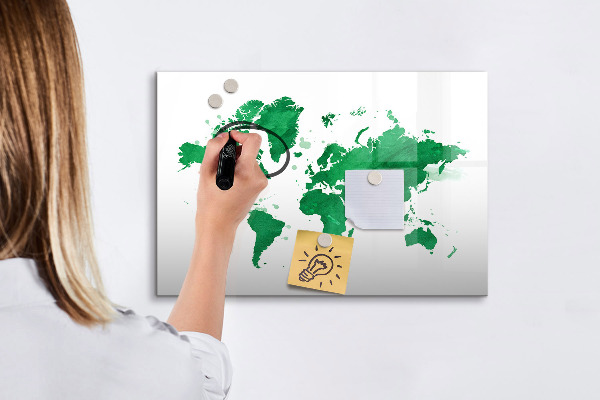 Popisovatelná magnetická tabule Interaktivní mapa pro cestovní vzpomínky