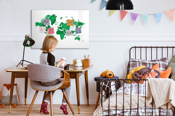 Popisovatelná magnetická tabule Interaktivní mapa pro cestovní vzpomínky