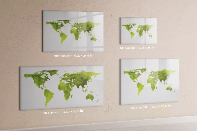 Magnetická psací tabule Mapa světa s místy, kde se daly pořídit fotografie