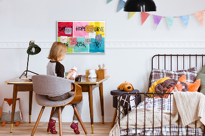 Popisovatelná magnetická tabule Inspirativní slogany pro činy a sny