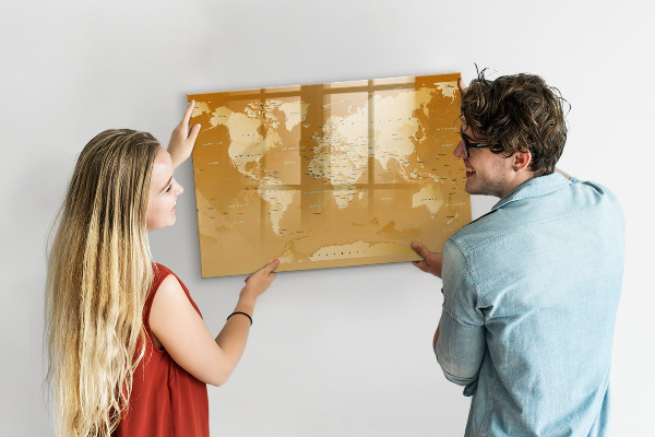 Magnetická psací tabule Interaktivní plánovač map s fotografiemi