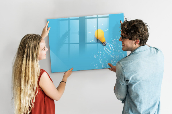 Popisovatelná magnetická tabule Barevná tabule pro prezentaci fotografií