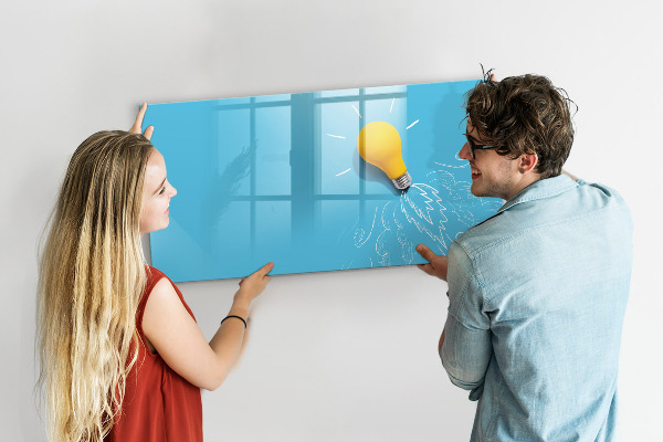 Popisovatelná magnetická tabule Barevná tabule pro prezentaci fotografií
