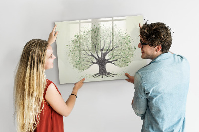Magnetická psací tabule Strom vzpomínek s osobními fotografiemi