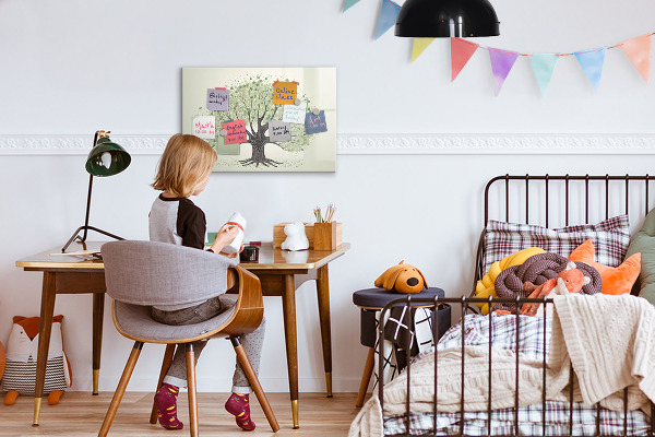 Magnetická psací tabule Strom vzpomínek s osobními fotografiemi