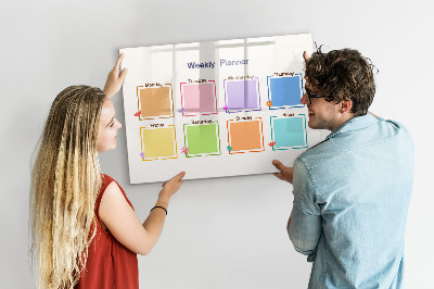 Magnetická psací tabule Týdenní diář s prostorem pro fotografie