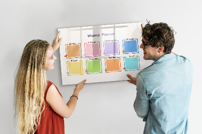 Magnetická psací tabule Týdenní diář s prostorem pro fotografie