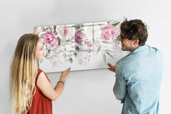 Magnetická psací tabule Květinový panel na fotografie a poznámky