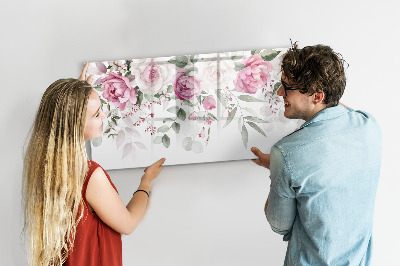Magnetická psací tabule Květinový panel na fotografie a poznámky