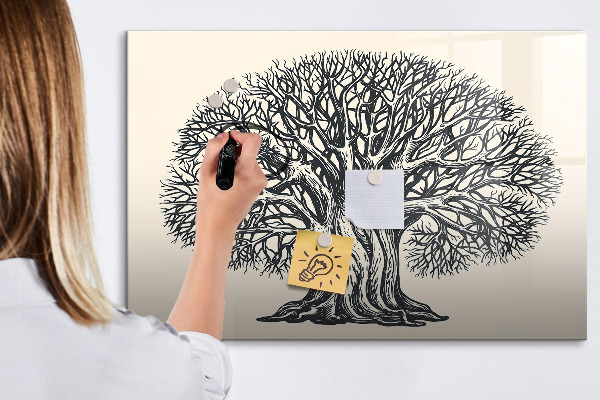 Popisovatelná magnetická tabule Strom vzpomínek s místem pro fotografie