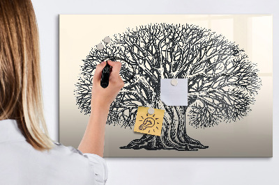 Popisovatelná magnetická tabule Strom vzpomínek s místem pro fotografie