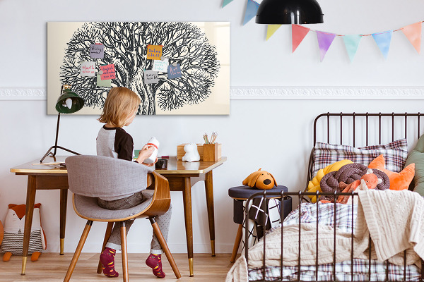 Popisovatelná magnetická tabule Strom vzpomínek s místem pro fotografie