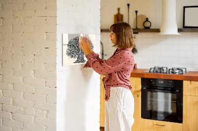 Popisovatelná magnetická tabule Strom vzpomínek s místem pro fotografie