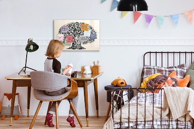Popisovatelná magnetická tabule Strom vzpomínek s místem pro fotografie